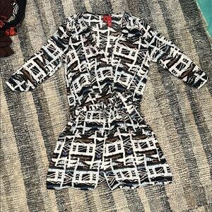 Stylish Black and White Patterned Jumpsuit